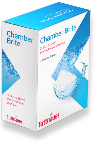 Tuttnauer Chamber Clean tablets for autoclave chamber cleaning