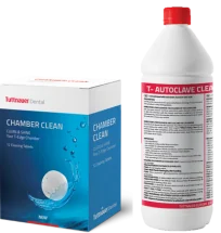 Tuttnauer Chamber Clean tablets and T-Autoclave Clean descaling solution