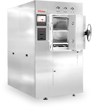 Tuttnauer horizontal laboratory autoclave with hinged chamber door