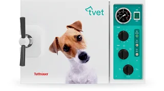 Tuttnauer tvet veterinary autoclave with control dials